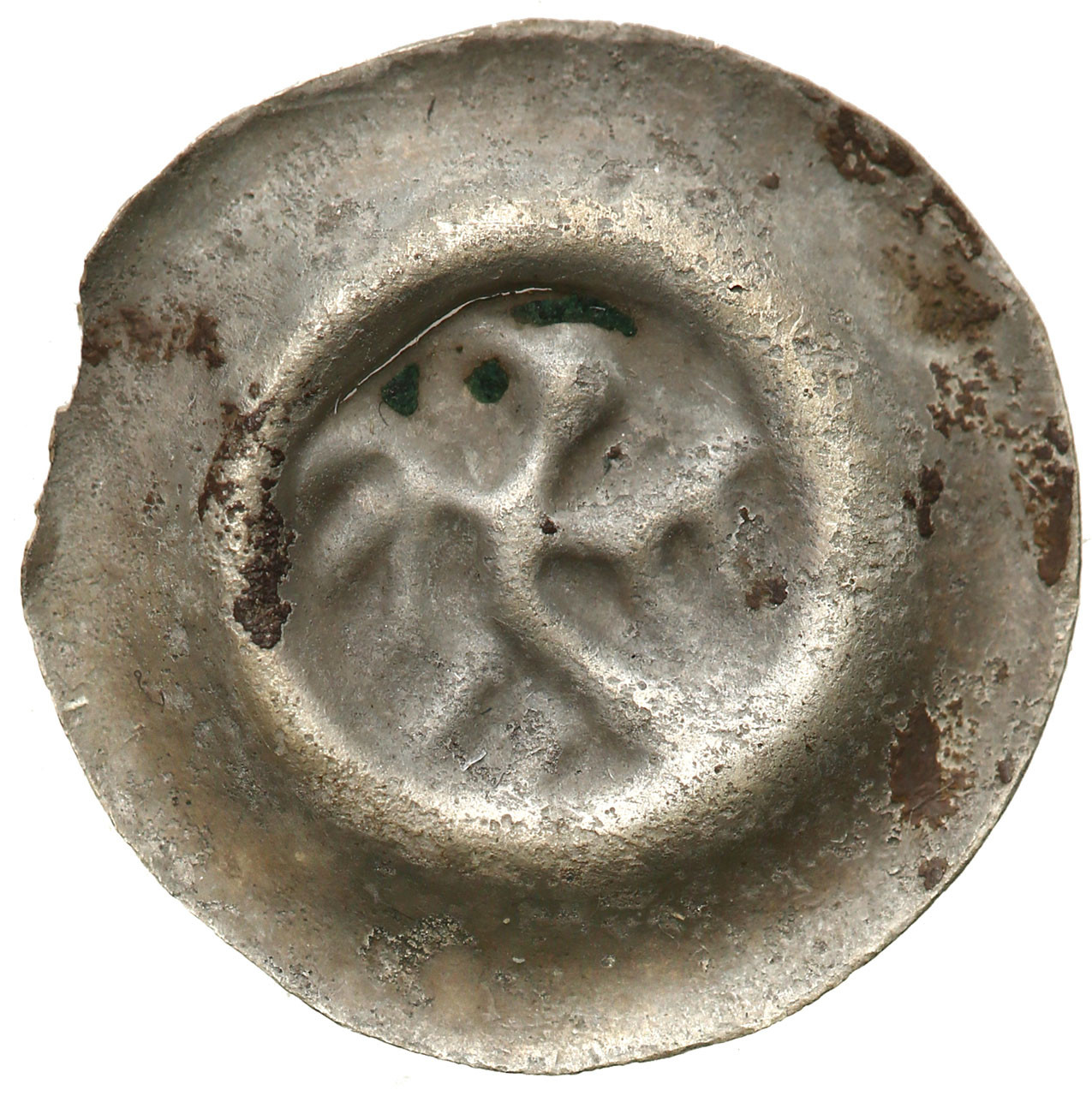 Władysław Łokietek (1305-1333). Kraków lub Sandomierz. Brakteat z kroczącym Orłem - RZADKI